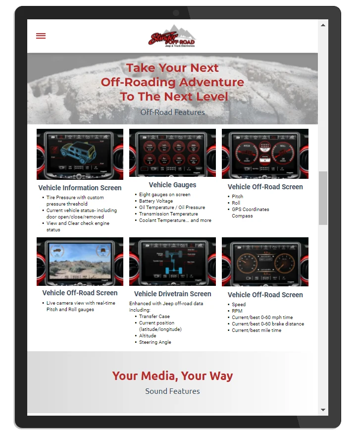 Vehicle Specific — Digital Throttle landing page example